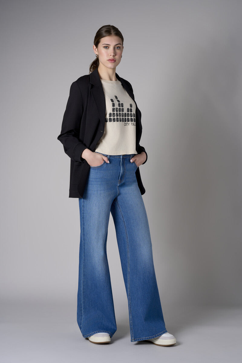 Go bold with the 'Indigo Denim' Bond Wide Leg, designed for standout style.