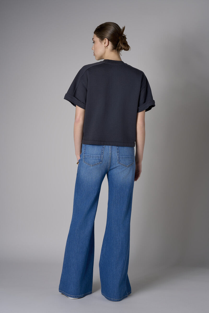 Go bold with the 'Indigo Denim' Bond Wide Leg, designed for standout style.