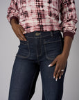 Dark Whisker Wash Soho Wide Leg Jean