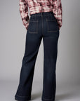 Dark Whisker Wash Soho Wide Leg Jean