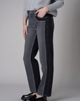 Dark Whisker Wash Two-Tone Straight Leg Jean