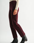 Burgundy Soho Straight Leg Corduroy Pant