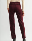 Burgundy Soho Straight Leg Corduroy Pant