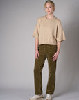 Olive Soho Straight Leg Corduroy Pant