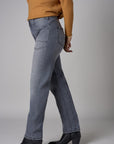 Gray Wash Patch Pocket Tapered Jean