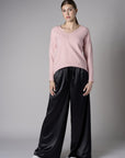 Black Pull On Wide Leg Pant