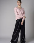Black Pull On Wide Leg Pant
