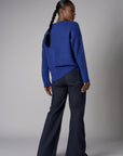 Indigo Wash Patch Pocket Wide Leg Jean