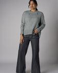 Gray Patch Pocket Wide Leg Jean
