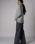 Gray Patch Pocket Wide Leg Jean