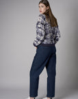 Indigo Wash Barrel Leg Jean