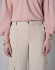 The perfect blend of style and color: 'Bone White' Wide Leg Cargo Pant.