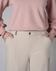 The perfect blend of style and color: 'Bone White' Wide Leg Cargo Pant.