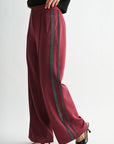 Burgundy Petite Trouser Track Pant