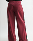 Burgundy Petite Trouser Track Pant
