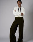 Create your signature style with our 'Black' Trouser Track Pant.