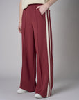 Add sophistication with the unique 'Maroon' Trouser Track Pant.