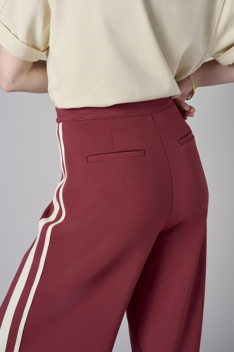 Add sophistication with the unique 'Maroon' Trouser Track Pant.