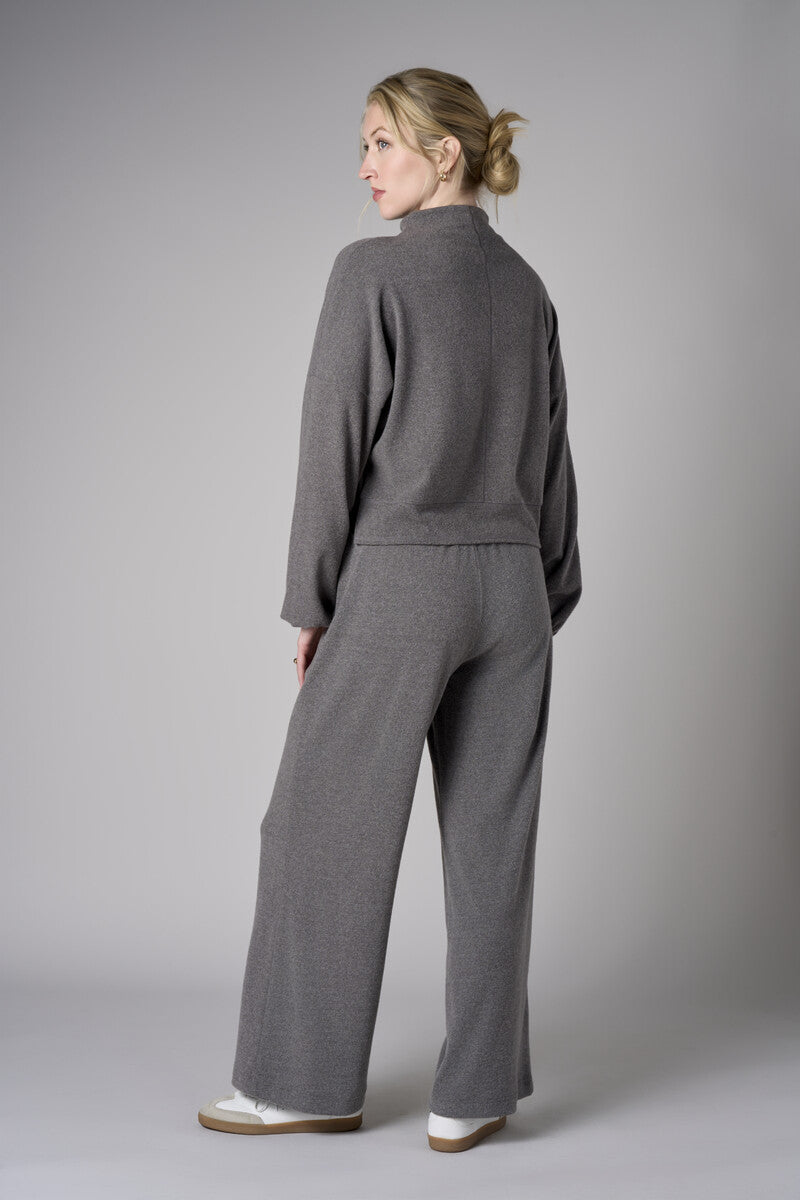 Turn heads with this modern 'Gray' Pintuck Lounge Pant.