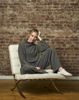 Turn heads with this modern 'Gray' Pintuck Lounge Pant.