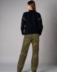 Olive Print Carpenter Pant
