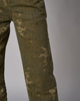 Olive Print Carpenter Pant