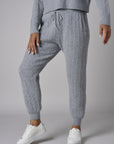The 'Gray' Cable Knit Jogger: designed for versatile appeal.