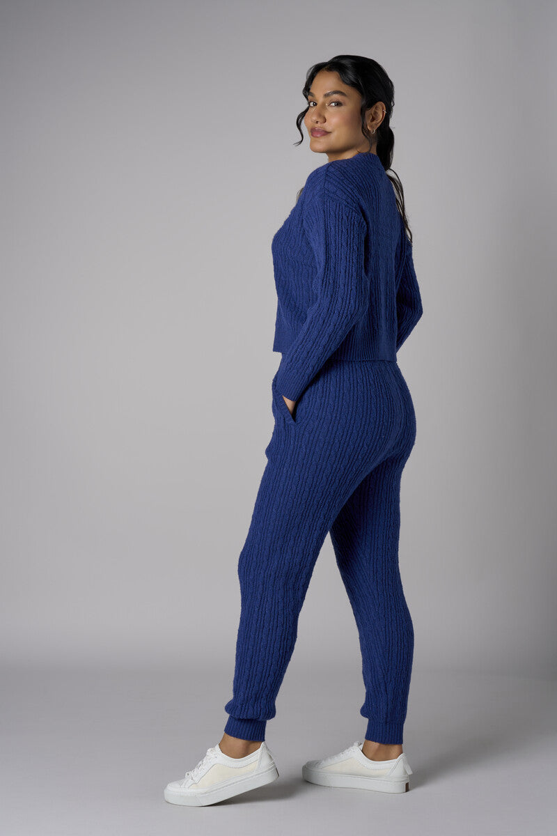 Create your signature style with our 'Twilight' Cable Knit Jogger.
