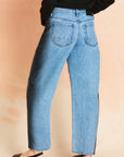 Vintage Wash Crescent Leg Jean