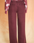Plum Wide Leg Trouser Jean- Twill