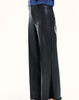 Black Pintuck Wide Leg Pant