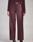 Plum Pintuck Wide Leg Pant