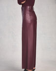 Plum Pintuck Wide Leg Pant