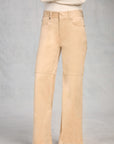 Champagne Clean Waist Wide Leg Jean