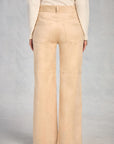 Champagne Clean Waist Wide Leg Jean