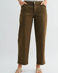 Olive Relaxed Leg Jean