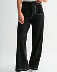 Black Patch Pocket Relaxed Leg Pant