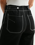 Black Patch Pocket Relaxed Leg Pant