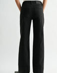 Black Seamed Wide Leg Pant