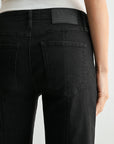 Black Seamed Wide Leg Pant