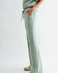 Soft Sage Petite Lace Mixed Lounge Pant