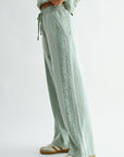 Soft Sage Plus-Size Lace Mixed Lounge Pant