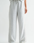 Heather Grey Lace Mixed Lounge Pant