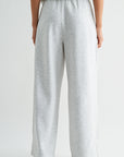 Heather Grey Petite Lace Mixed Lounge Pant
