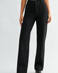 Black Patch Pocket Straight Leg Pant