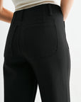 Black Patch Pocket Straight Leg Pant