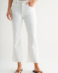 Ivory Cropped Flare Leg