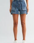 Medium Indigo Denim Utility Short