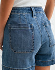 Medium Indigo Denim Utility Short