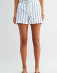 White Striped Short